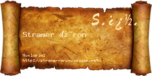 Stramer Áron névjegykártya